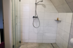 Hochwertige Ganzglasdusche im Badezimmer